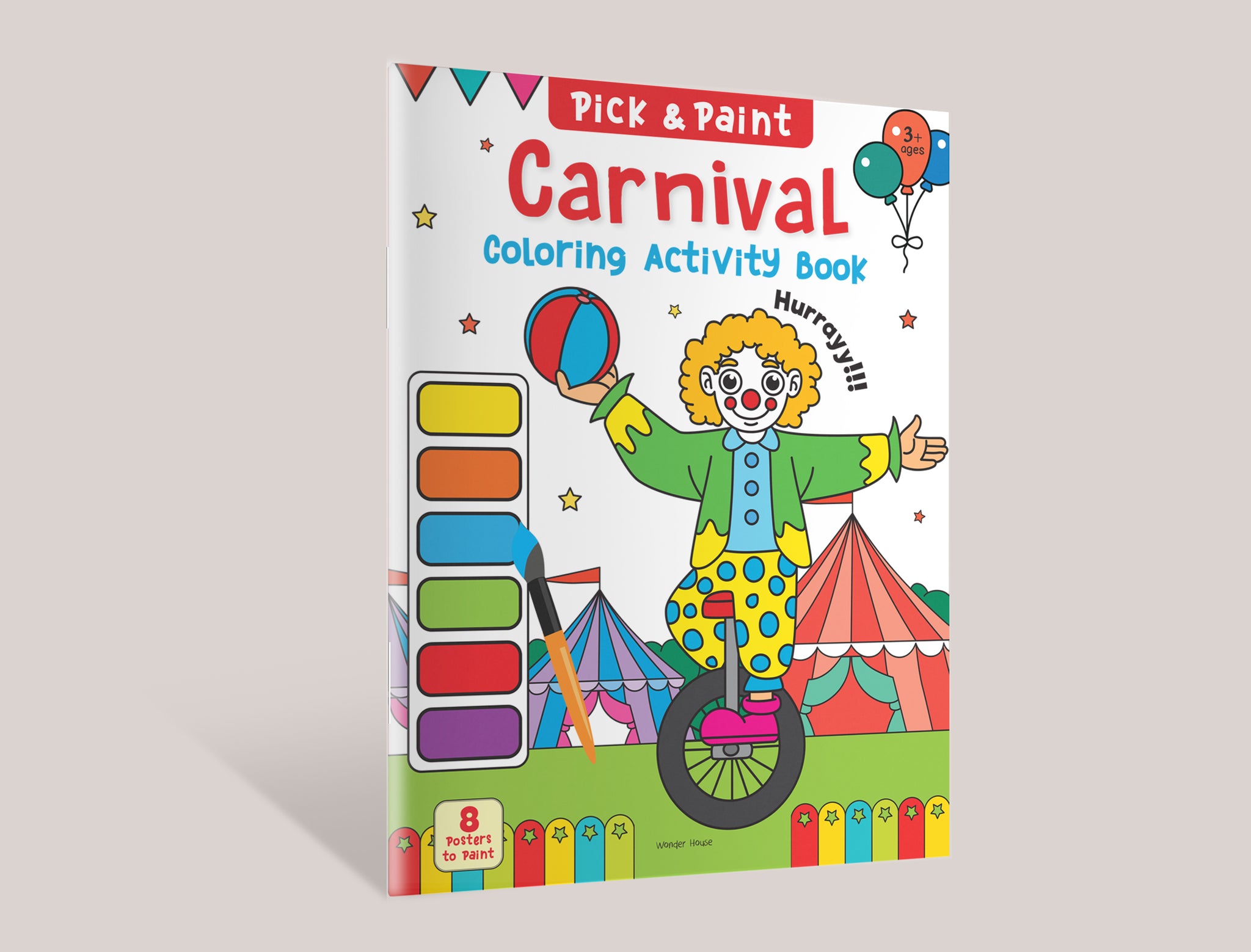 Pick and Paint Coloring Activity Book For Kids: Carnival