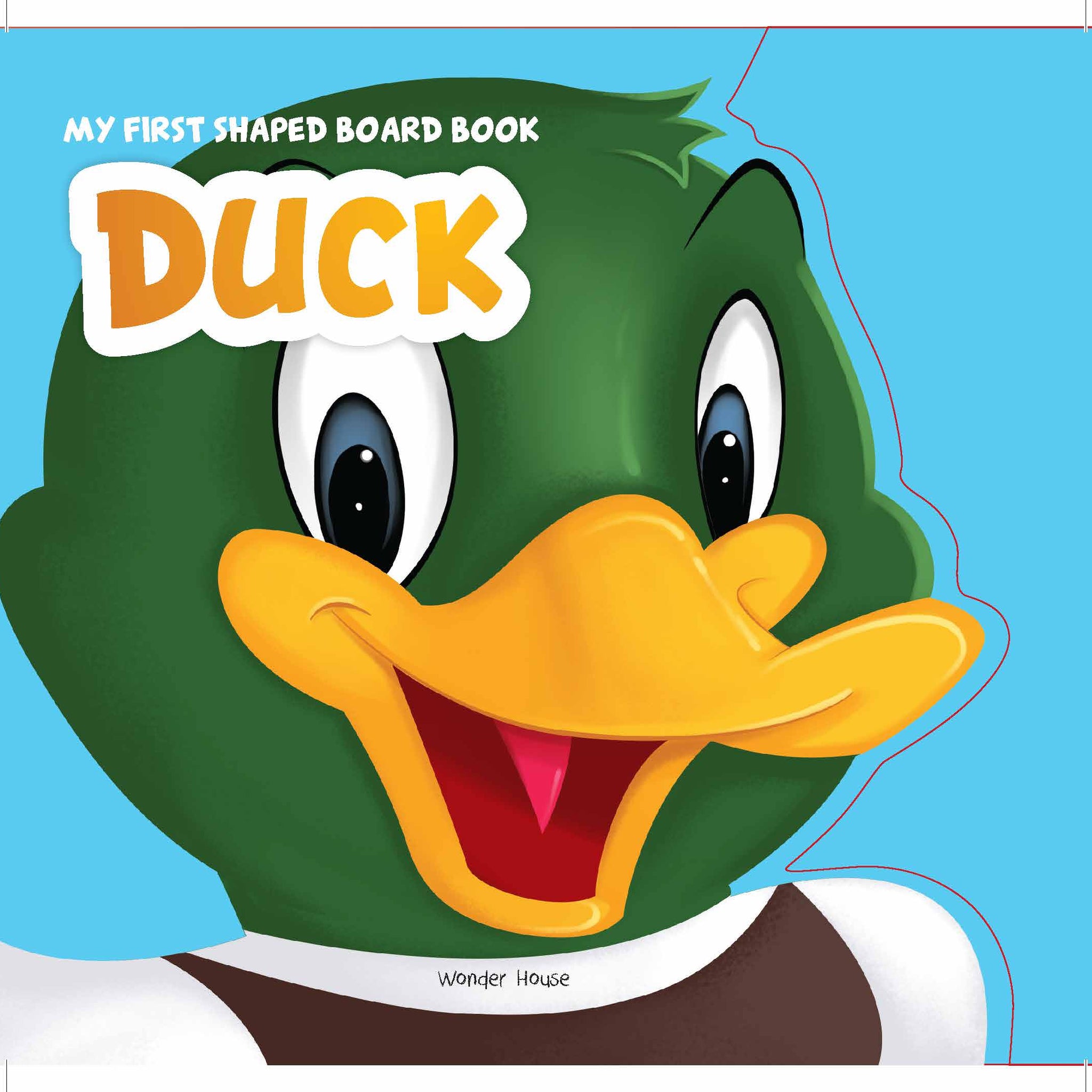 MyFirstShapedBoardbook- Duck, Die-Cut Animals, Picture Book for Children