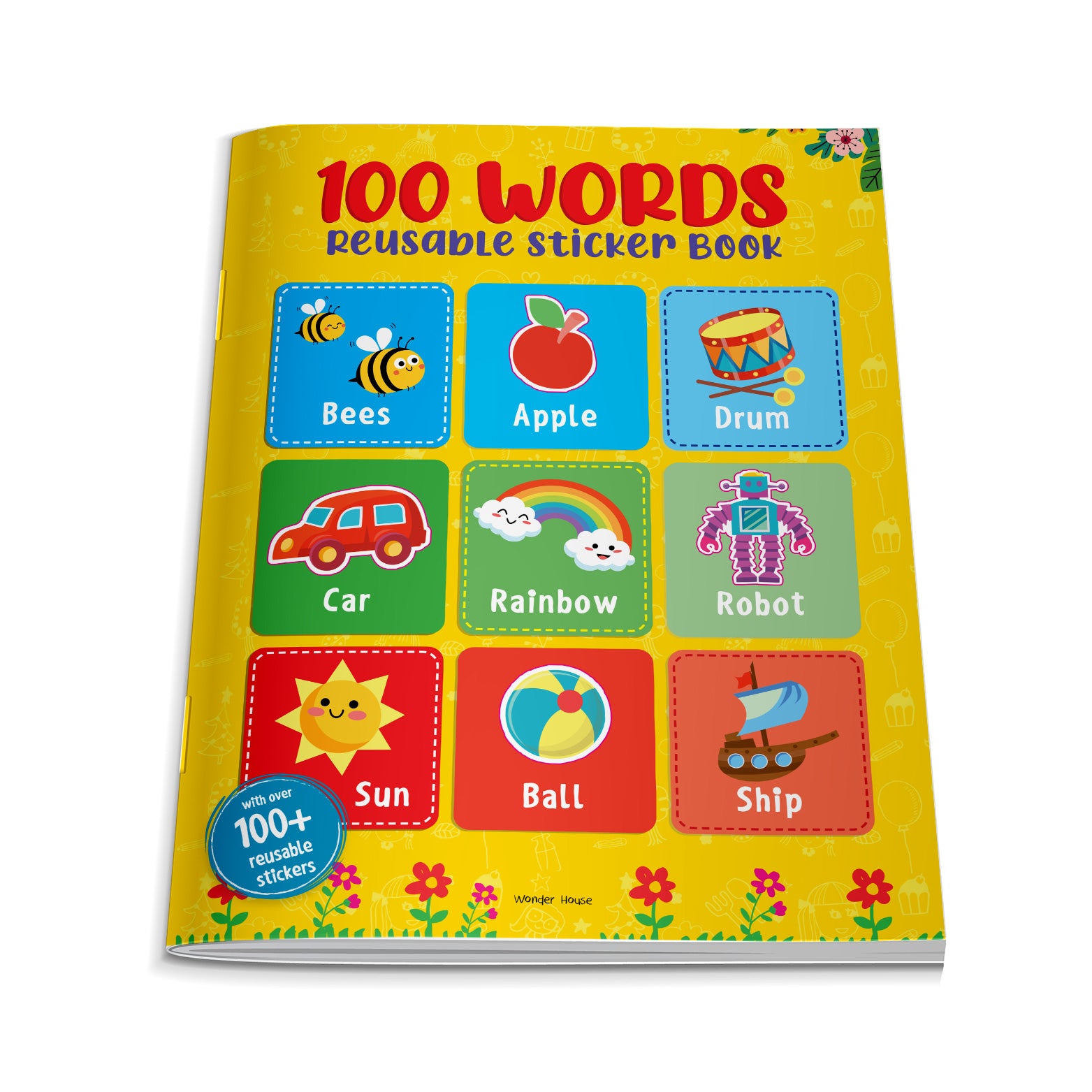 100 Words Reusable Sticker BookFor Children