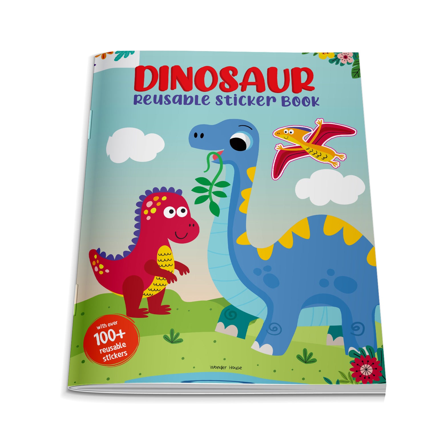 Dinosaur World Reusable Sticker BookFor Children
