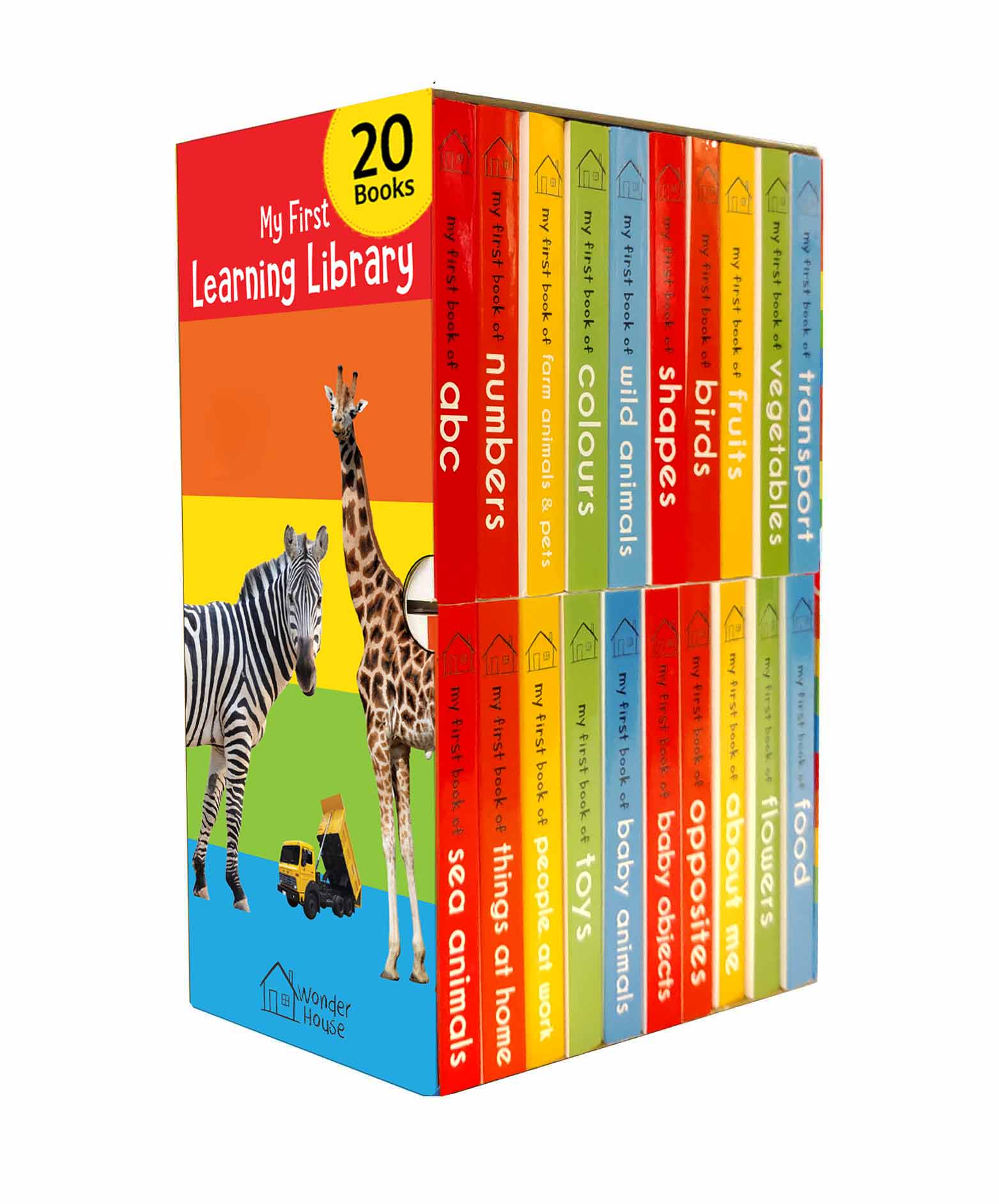 My First Learning Library: Boxset of 20 Board Books for Kids (Vertical Design)