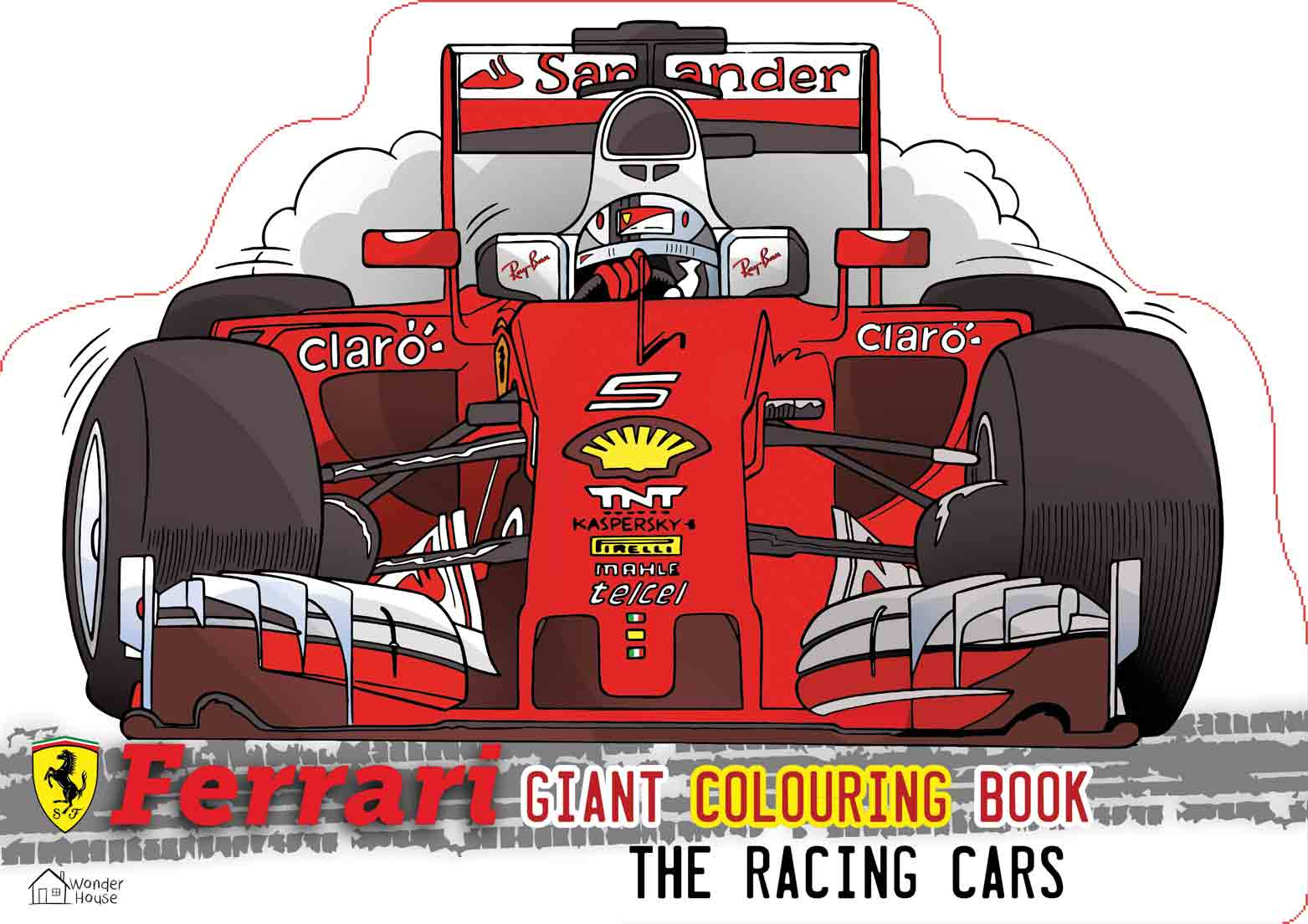 Ferrari Giant Colouring Book For Kids: The Racing Cars