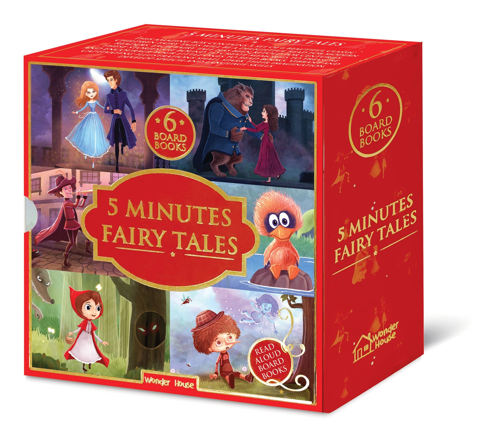5 Minutes Fairy Tales Bookset: Giftset of 6 Board Books for Children (Abridged and Retold)