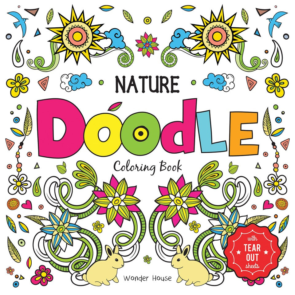 Nature Doodle Coloring Book : Children Coloring Book With Tear Out Sheets