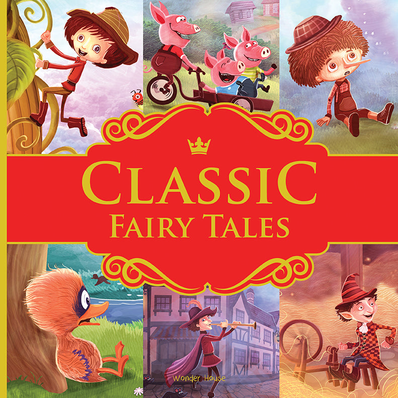 Classic Fairy Tales: Ten Traditional Fairy Tales For Children (Abridged and Retold With Large Font For Easy Reading) 8 Inches X 8 Inches - Hardback