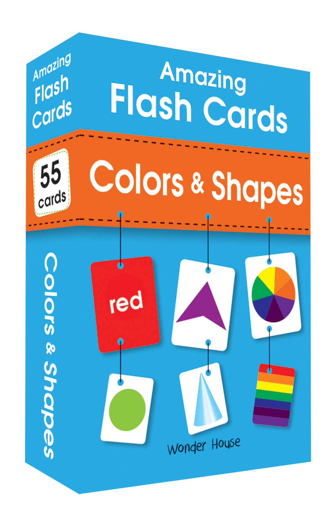 Amazing Flash Cards Colors & Shapes: Early Development of Preschool Toddler (55 Cards)