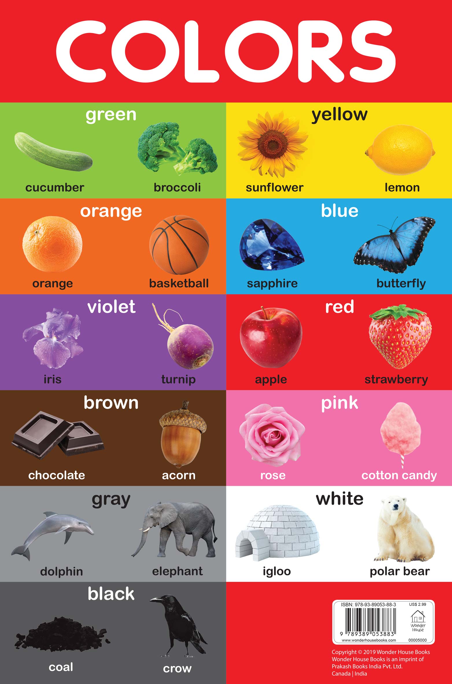 Colors Chart - Early Learning Educational Chart For Kids: Perfect For ...