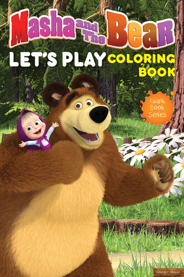 Masha And The Bear - Let's Play: Giant Coloring Book For Kids