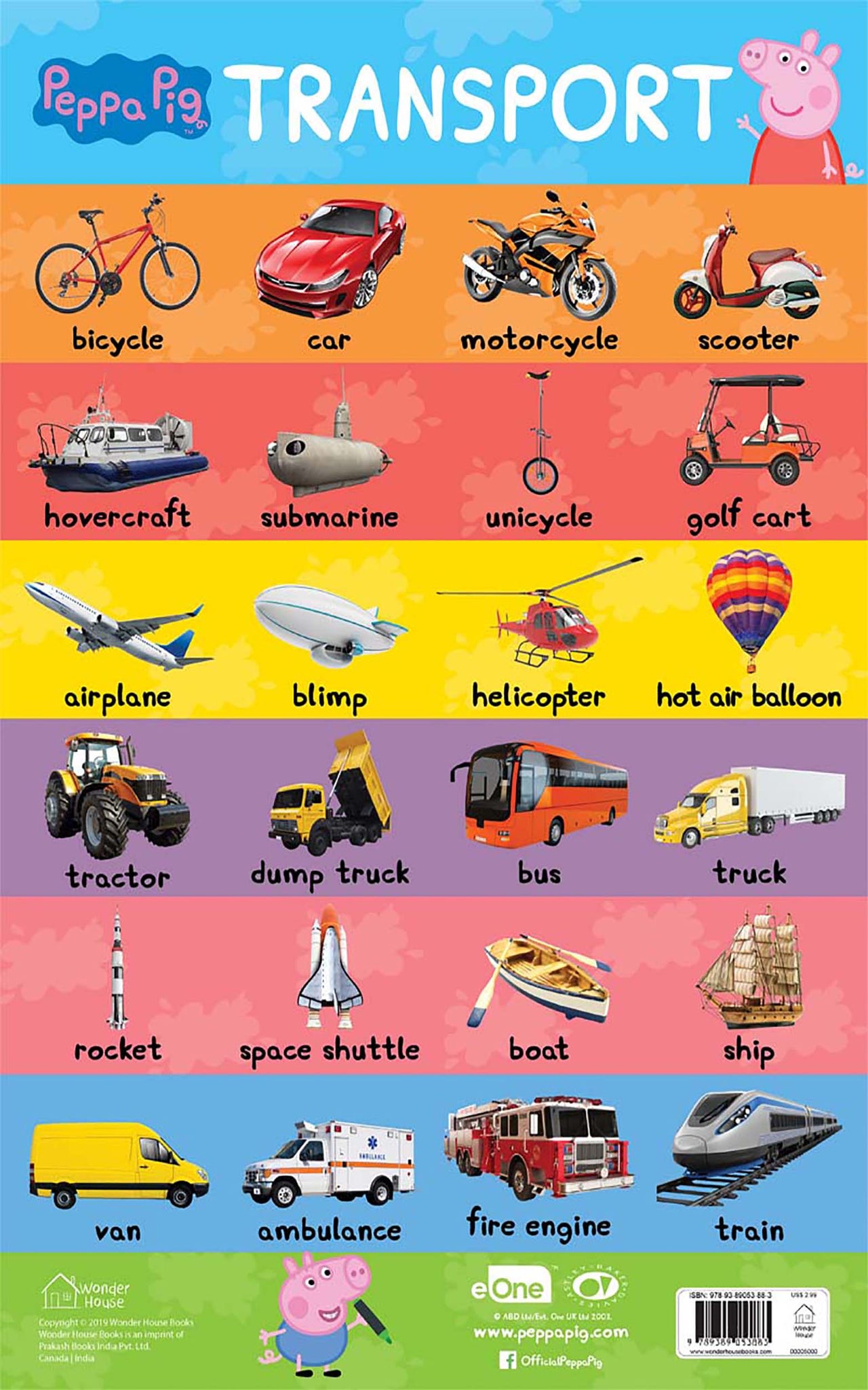Learn with Peppa : Early Learning Transport Chart for Children