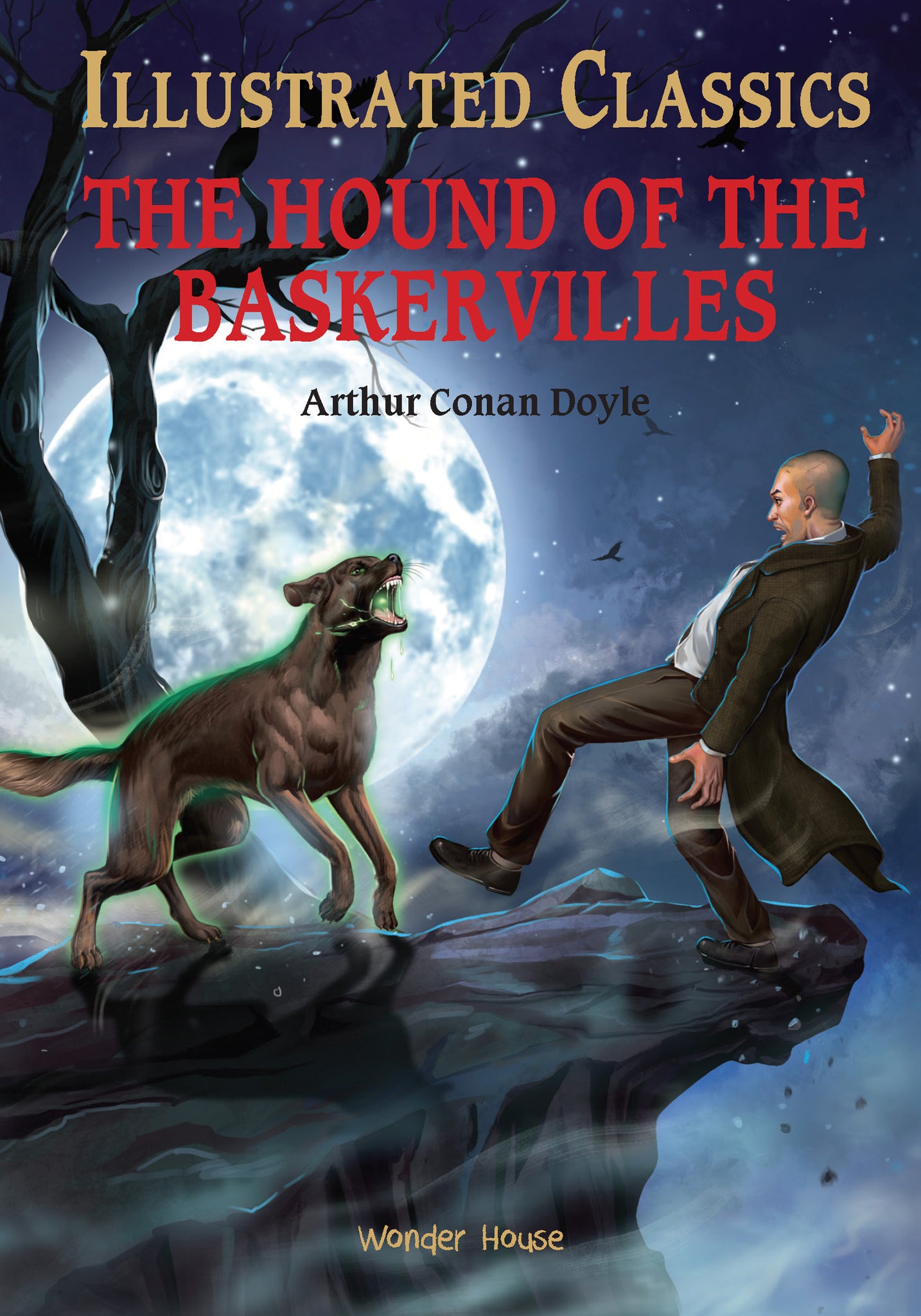 The Hound of the Baskervilles: Illustrated Abridged Children Classics English Novel With Review Questions (Hardback)
