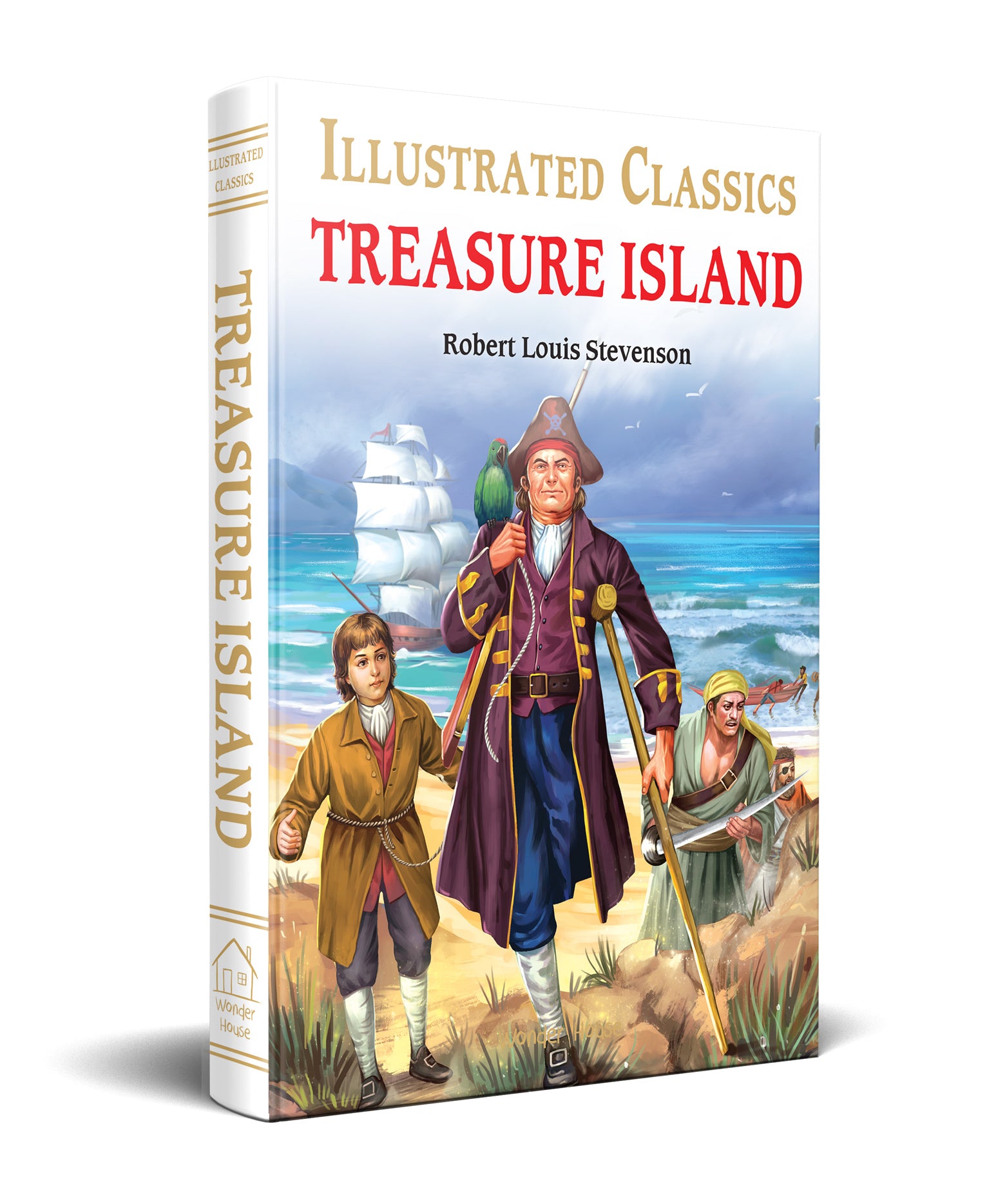 Treasure Island : llustrated Abridged Children Classic English Novel with Review Questions (Hardback)