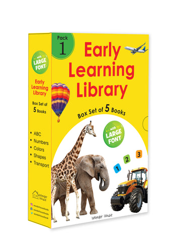 Early Learning Library Pack 1 : Box Set of 5 Books (Big Board Books Series, Large Font)