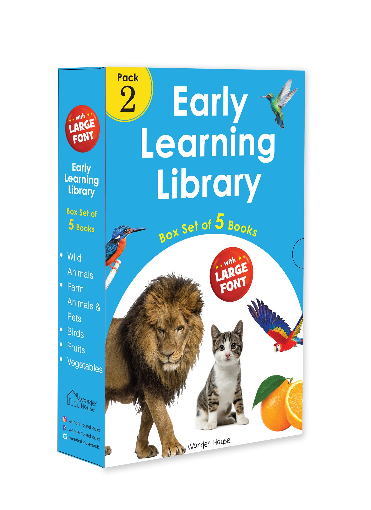 Early Learning Library Pack 2 : Box Set of 5 Books (Big Board Books Series, Large Font)