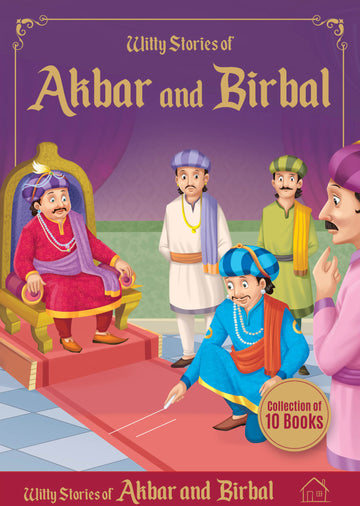Witty Stories of Akbar and Birbal - Collection of 10 Books: Illustrated Humorous Stories For Kids