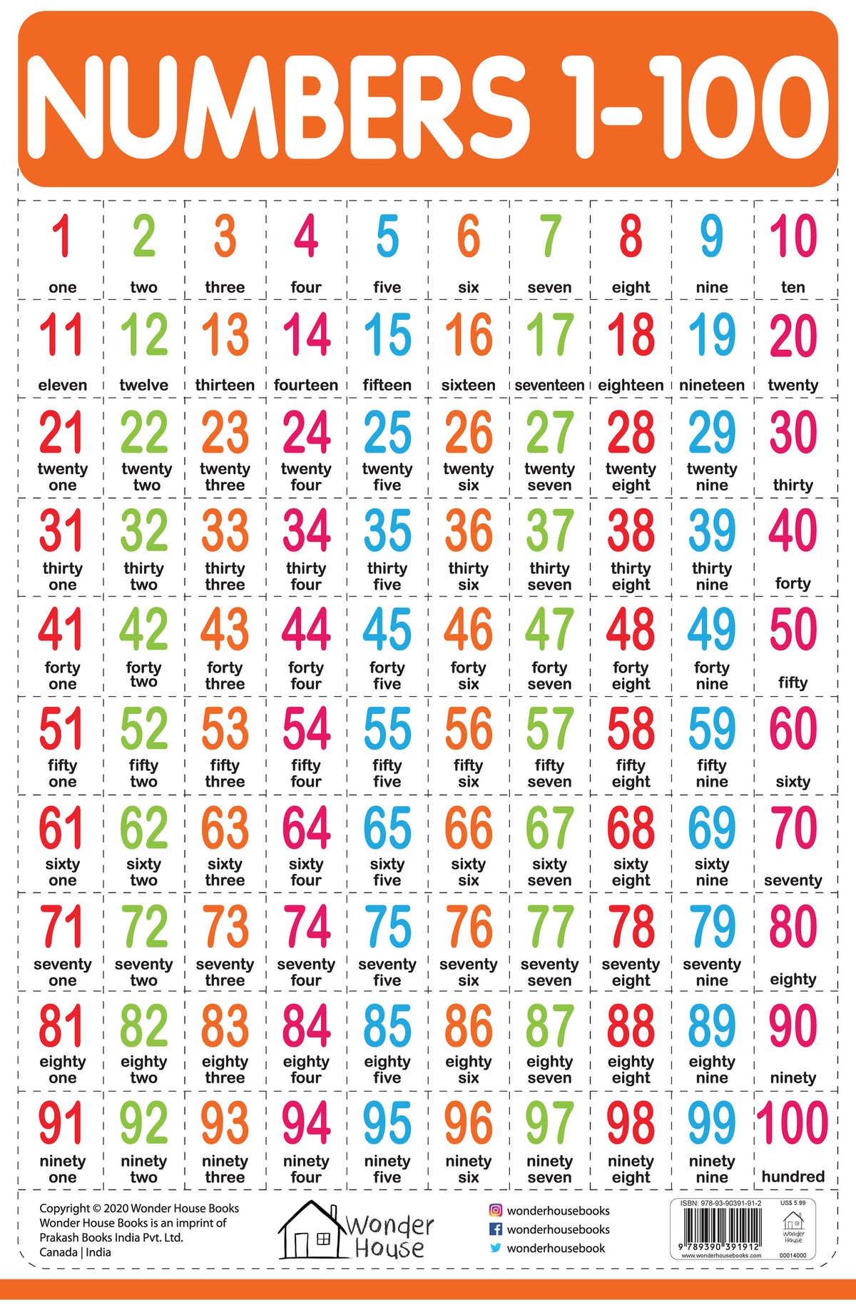 Numbers 1-100 - My First Early Learning Wall Chart: For Preschool ...