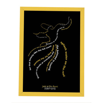 Rumi Yellow Art Print A4 Size (Framed)